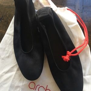 Arche black suede flats